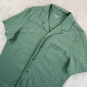 UNTUCKit Sapori Camp Collar Shirt Men Large Peruvian Cotton Loop Collar NWOT